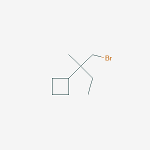 molecular formula C9H17Br B13237834 (1-Bromo-2-methylbutan-2-yl)cyclobutane 