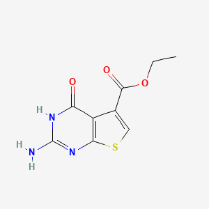 Ethyl 2-amino-4-oxo-1H,4H-thieno[2,3-d]pyrimidine-5-carboxylate