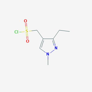 (3-Ethyl-1-methyl-1H-pyrazol-4-YL)methanesulfonyl chloride