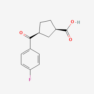 B1323795 cis-3-(4-Fluorobenzoyl)cyclopentane-1-carboxylic acid CAS No. 732252-83-4
