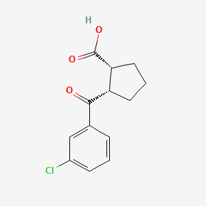 molecular formula C13H13ClO3 B1323799 顺-2-(3-氯苯甲酰)环戊烷-1-羧酸 CAS No. 733740-13-1