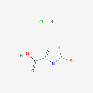 molecular formula C4H3BrClNO2S B13237991 2-Bromo-1,3-thiazole-4-carboxylic acid hydrochloride 