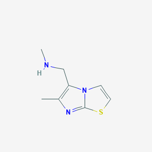 molecular formula C8H11N3S B13237997 Methyl({6-methylimidazo[2,1-b][1,3]thiazol-5-yl}methyl)amine 