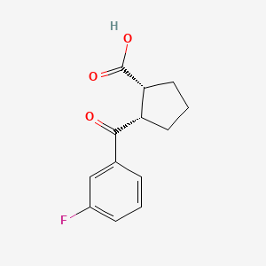 molecular formula C13H13FO3 B1323800 顺式-2-(3-氟苯甲酰)环戊烷-1-甲酸 CAS No. 733740-15-3