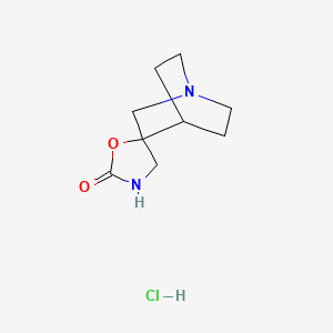 molecular formula C9H15ClN2O2 B13238026 4-Azaspiro[bicyclo[2.2.2]octane-2,5'-oxazolidin]-2'-one hydrochloride 