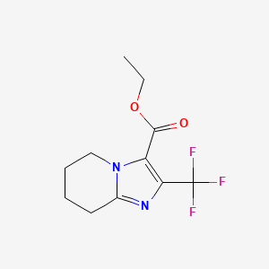 Ethyl 2-(trifluoromethyl)-5H,6H,7H,8H-imidazo[1,2-a]pyridine-3-carboxylate