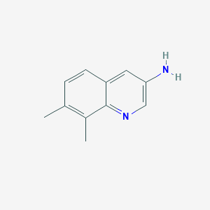 molecular formula C11H12N2 B13238044 7,8-Dimethylquinolin-3-amine 