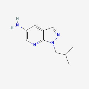 molecular formula C10H14N4 B13238058 1-(2-Methylpropyl)-1H-pyrazolo[3,4-b]pyridin-5-amine 