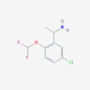 1-[5-Chloro-2-(difluoromethoxy)phenyl]ethan-1-amine