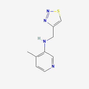 molecular formula C9H10N4S B13238079 4-methyl-N-(1,2,3-thiadiazol-4-ylmethyl)pyridin-3-amine 