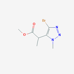 molecular formula C7H10BrN3O2 B13238085 Methyl 2-(4-bromo-1-methyl-1H-1,2,3-triazol-5-yl)propanoate 