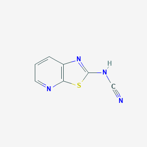 molecular formula C7H4N4S B13238086 ({[1,3]Thiazolo[5,4-b]pyridin-2-yl}amino)formonitrile 