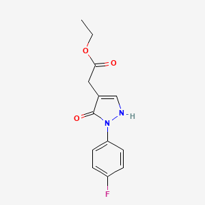 Ethyl 2-[2-(4-fluorophenyl)-3-oxo-2,3-dihydro-1H-pyrazol-4-yl]acetate