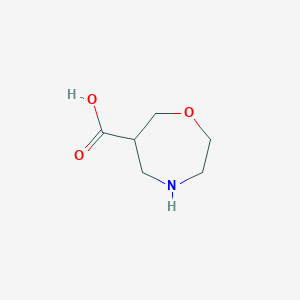 molecular formula C6H11NO3 B13238097 1,4-Oxazepane-6-carboxylic acid 