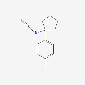 molecular formula C13H15NO B13238128 1-(1-Isocyanatocyclopentyl)-4-methylbenzene 