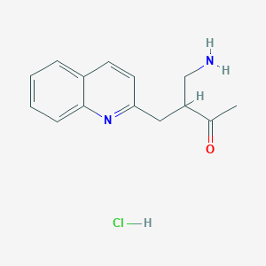 4-Amino-3-(quinolin-2-ylmethyl)butan-2-one hydrochloride