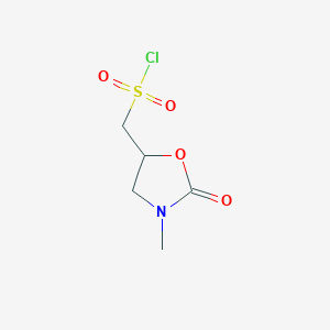 (3-Methyl-2-oxo-1,3-oxazolidin-5-yl)methanesulfonyl chloride