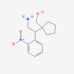 {1-[2-Amino-1-(2-nitrophenyl)ethyl]cyclopentyl}methanol