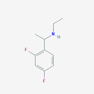 molecular formula C10H13F2N B13238156 [1-(2,4-Difluorophenyl)ethyl](ethyl)amine 