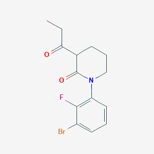 1-(3-Bromo-2-fluorophenyl)-3-propanoylpiperidin-2-one