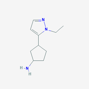 3-(1-ethyl-1H-pyrazol-5-yl)cyclopentan-1-amine