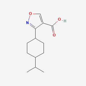 molecular formula C13H19NO3 B13238188 3-[4-(Propan-2-yl)cyclohexyl]-1,2-oxazole-4-carboxylic acid 