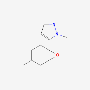 molecular formula C11H16N2O B13238208 1-Methyl-5-{4-methyl-7-oxabicyclo[4.1.0]heptan-1-yl}-1H-pyrazole 