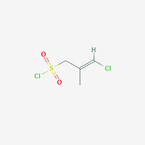 molecular formula C4H6Cl2O2S B13238224 3-Chloro-2-methylprop-2-ene-1-sulfonyl chloride 