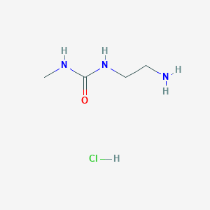 molecular formula C4H12ClN3O B13238254 1-(2-Aminoethyl)-3-methylurea hydrochloride 