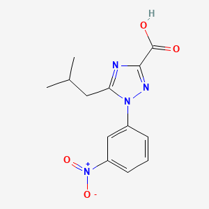 5-(2-Methylpropyl)-1-(3-nitrophenyl)-1H-1,2,4-triazole-3-carboxylic acid