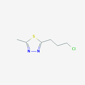 molecular formula C6H9ClN2S B13238331 2-(3-Chloropropyl)-5-methyl-1,3,4-thiadiazole 