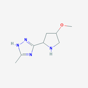 molecular formula C8H14N4O B13238361 3-(4-methoxypyrrolidin-2-yl)-5-methyl-1H-1,2,4-triazole 