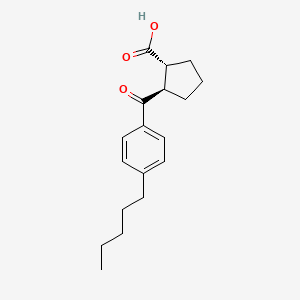 B1323838 (1R,2R)-2-(4-pentylbenzoyl)cyclopentane-1-carboxylic acid CAS No. 733741-10-1