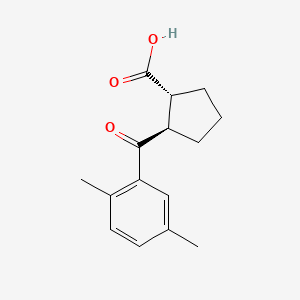 B1323840 trans-2-(2,5-Dimethylbenzoyl)cyclopentane-1-carboxylic acid CAS No. 733741-15-6