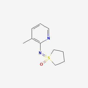 molecular formula C10H14N2OS B13238440 1-[(3-Methylpyridin-2-yl)imino]-1lambda6-thiolan-1-one 