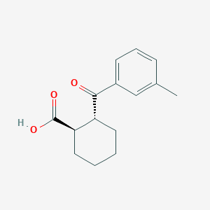 B1323845 trans-2-(3-Methylbenzoyl)cyclohexane-1-carboxylic acid CAS No. 733742-71-7