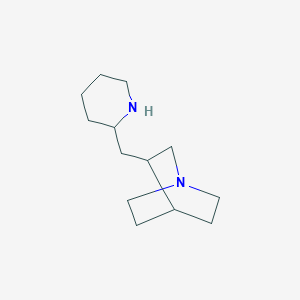 molecular formula C13H24N2 B13238464 3-[(Piperidin-2-yl)methyl]-1-azabicyclo[2.2.2]octane 