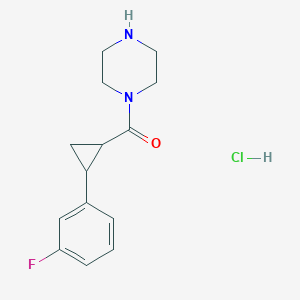 1-([2-(3-Fluorophenyl)cyclopropyl]carbonyl)piperazine hydrochloride