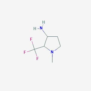 molecular formula C6H11F3N2 B13238507 1-Methyl-2-(trifluoromethyl)pyrrolidin-3-amine 