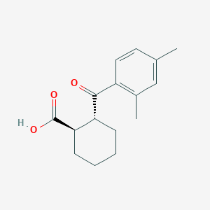molecular formula C16H20O3 B1323853 反式-2-(2,4-二甲基苯甲酰)环己烷-1-羧酸 CAS No. 733742-81-9