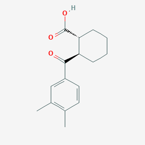 molecular formula C16H20O3 B1323854 反式-2-(3,4-二甲基苯甲酰)环己烷-1-羧酸 CAS No. 733742-84-2