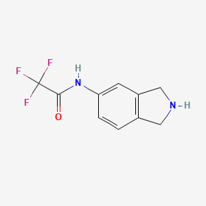 molecular formula C10H9F3N2O B13238542 N-(2,3-Dihydro-1H-isoindol-5-yl)-2,2,2-trifluoroacetamide 