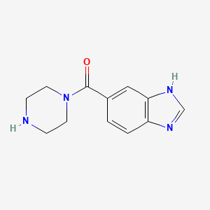 molecular formula C12H14N4O B13238551 5-(Piperazine-1-carbonyl)-1H-1,3-benzodiazole 