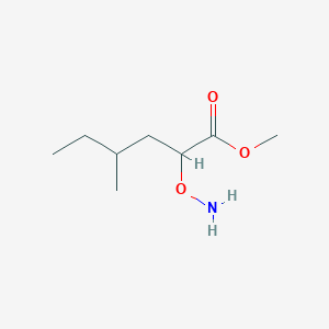 molecular formula C8H17NO3 B13238554 Methyl 2-(aminooxy)-4-methylhexanoate 