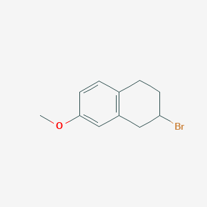 molecular formula C11H13BrO B13238563 2-Bromo-7-methoxy-1,2,3,4-tetrahydronaphthalene 