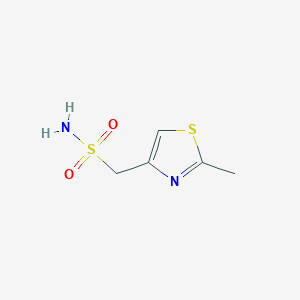 molecular formula C5H8N2O2S2 B13238567 (2-Methyl-1,3-thiazol-4-yl)methanesulfonamide 