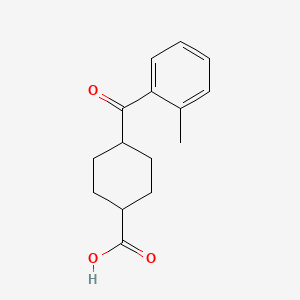 molecular formula C15H18O3 B1323857 cis-4-(2-Methylbenzoyl)cyclohexane-1-carboxylic acid CAS No. 735270-28-7
