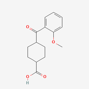 molecular formula C15H18O4 B1323858 顺式-4-(2-甲氧基苯甲酰)环己烷-1-羧酸 CAS No. 736136-05-3