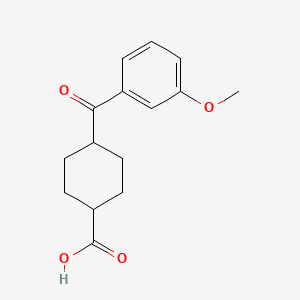 molecular formula C15H18O4 B1323859 顺式-4-(3-甲氧基苯甲酰)环己烷-1-羧酸 CAS No. 736136-06-4