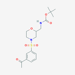 tert-Butyl N-{[4-(3-acetylbenzenesulfonyl)morpholin-2-yl]methyl}carbamate